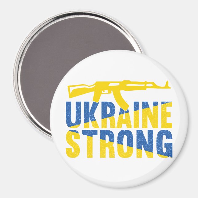 Ukraine: Starke Unterstützung für die Ukraine Magnet (Vorderseite/Rückseite)