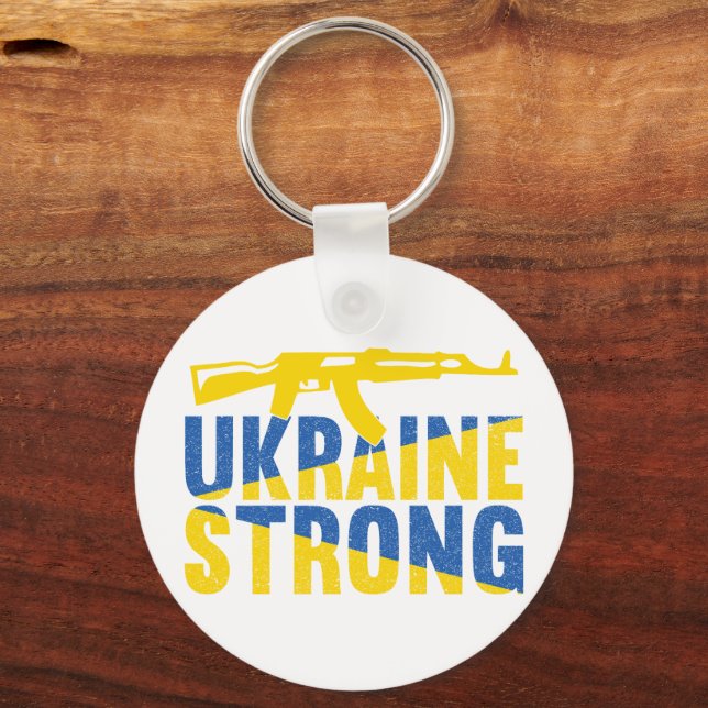 Ukraine: Starke Unterstützung für die Ukraine Schlüsselanhänger (Vorderseite)