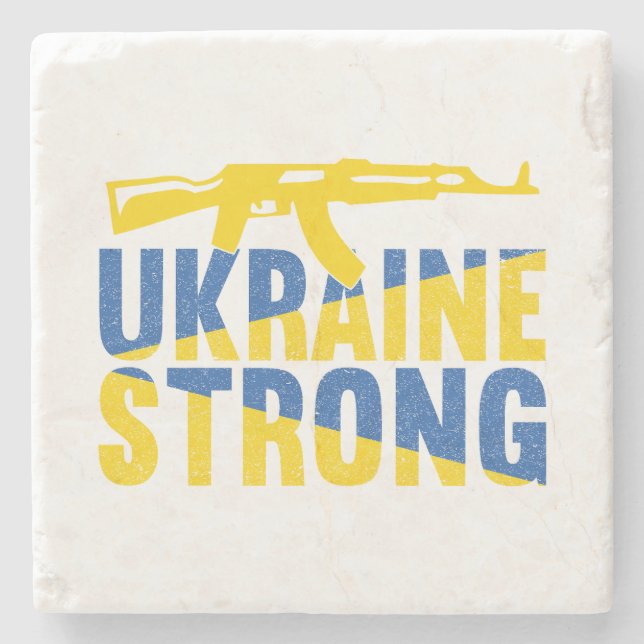 Ukraine: Starke Unterstützung für die Ukraine Steinuntersetzer (Vorderseite)