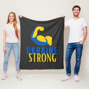 Ukraine Starker Muskel Flex Fleecedecke