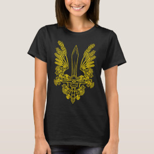 Ukraine stilisiertes gelbes Wappen - Ukrainisches  T-Shirt