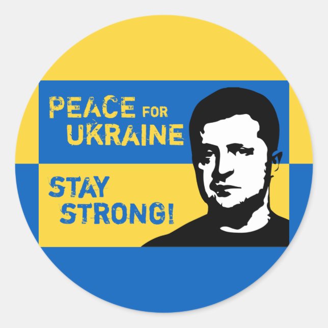 Ukraine – stoppt den sinnlosen Krieg! Runder Aufkleber (Vorderseite)