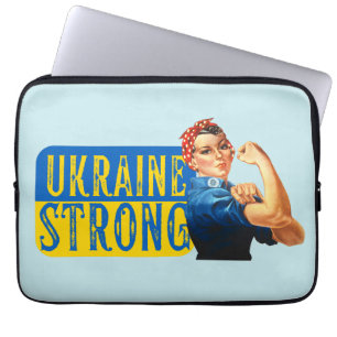 Ukraine Strong Rosie the Riveter Laptopschutzhülle