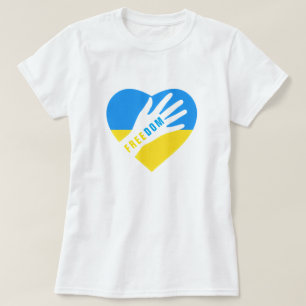 Ukraine T-shirt Liberté Ukrainienne Drapeau Coeur