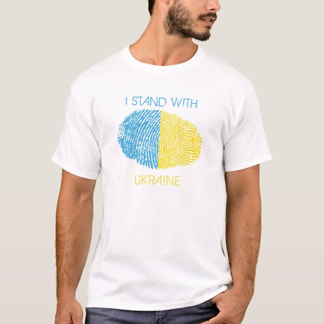 Ukraine T - Shirt Ukrainische Roots Nationalität H (Vorderseite)