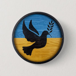 Ukraine Taube des Friedens Button