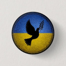 Ukraine Taube des Friedens Button