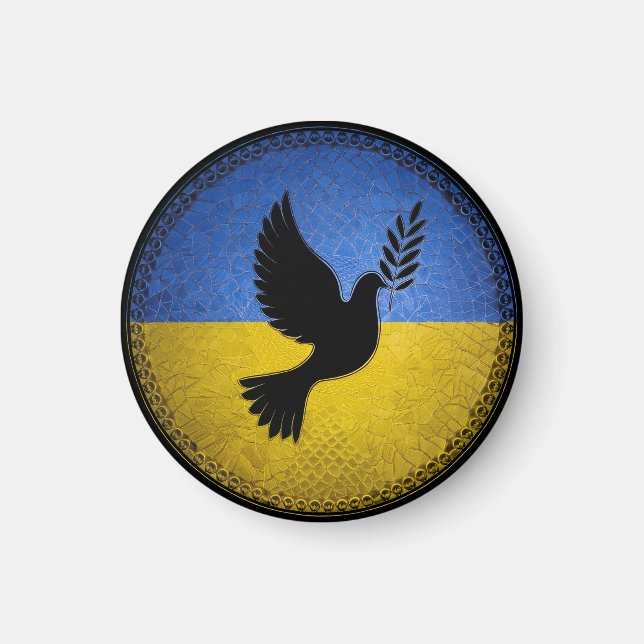 Ukraine Taube des Friedens Magnet (Vorne)