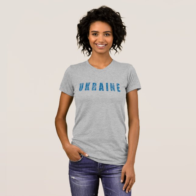 Ukraine-Text T-Shirt (Vorne ganz)