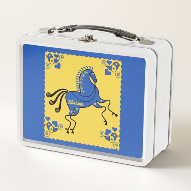 Ukraine Traditionelle slawische Volkskunst Metall Brotdose (Vorderseite)