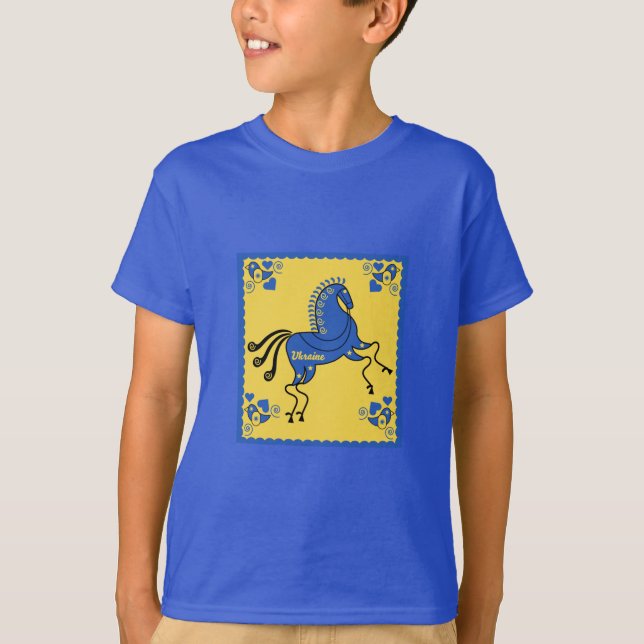 Ukraine Traditionelle slawische Volkskunst T-Shirt (Vorderseite)