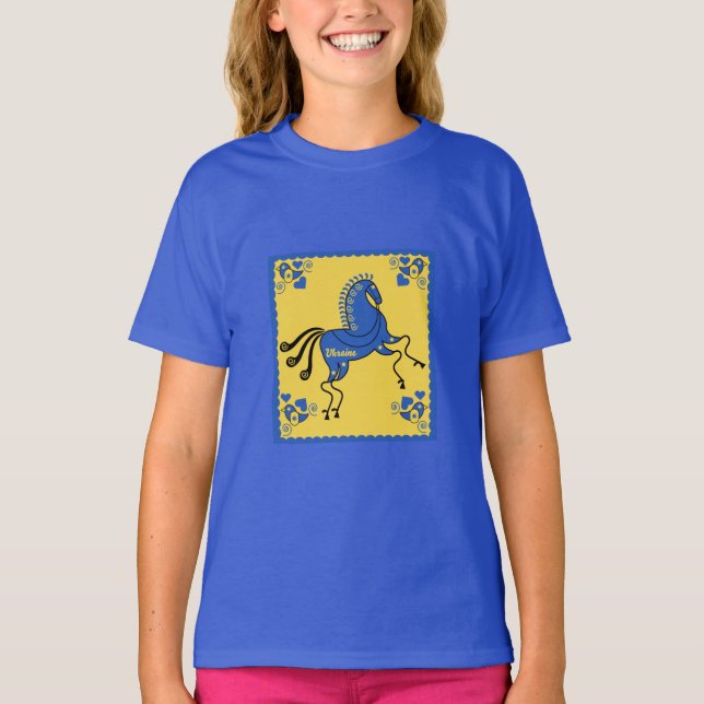 Ukraine Traditionelle slawische Volkskunst T-Shirt (Vorderseite)