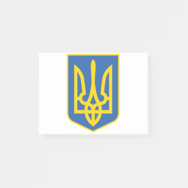 UKRAINE-TRIDENT POST-IT KLEBEZETTEL (Vorderseite)