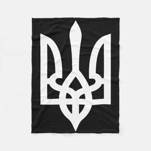 Ukraine Tryzub  Fleecedecke (Vorderseite)