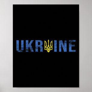 Ukraine Tryzub-Shirt Dreizack Zelensky Militär-Emb Poster