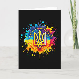 Ukraine Tryzub Ukrainischer Dreizack Karte