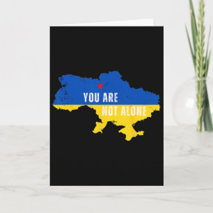 Ukraine Tu N'es Pas Seul Kiev Carte Soutien Ukrain