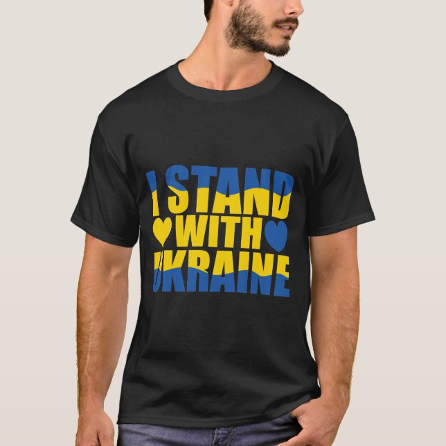 Ukraine, Ukraine, Ukraine Flag, Russia, i stand  T-Shirt (Vorderseite)