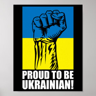 Ukraine Ukrainer Ukrainisch Kiew Trysub Flagge 14 Poster