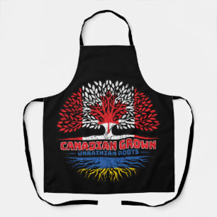 Ukraine Ukrainian Canadian Canada Tree Roots Flag Schürze
