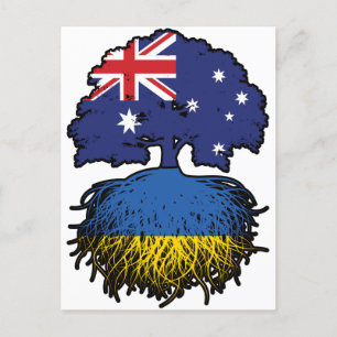 Ukraine Ukrainisch Australisch Australien Tree Roo Postkarte