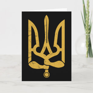 Ukraine Ukrainisch Kiew Trysub Flagge 10 Karte