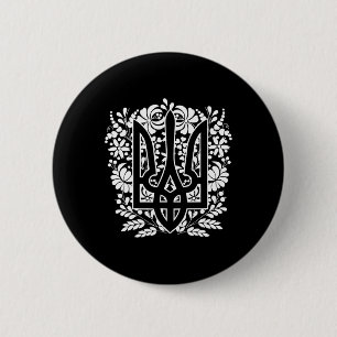 Ukraine Ukrainisch Kiew Trysub Flagge 13 Button