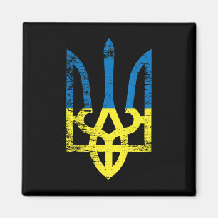 Ukraine Ukrainisch Kiew Trysub Flagge 15 Magnet