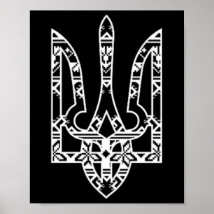 Ukraine Ukrainisch Kiew Trysub Flagge 19  Poster