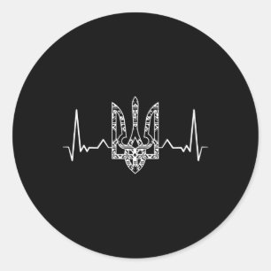 Ukraine Ukrainisch Kiew Trysub Flagge 3 Runder Aufkleber