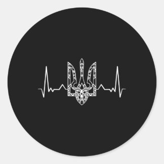 Ukraine Ukrainisch Kiew Trysub Flagge 3 Runder Aufkleber