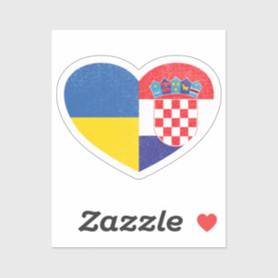 Ukraine Ukrainisch Kroatien Flaggenstaat Kroatien  Aufkleber