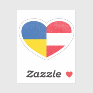 Ukraine Ukrainisch Österreich Österreichische Lieb Aufkleber