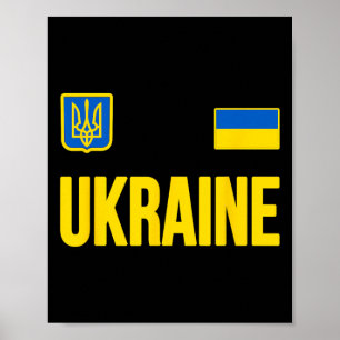 Ukraine Ukrainische Flagge 2 Poster