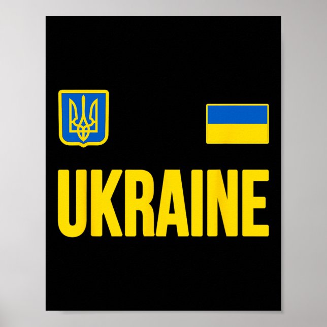 Ukraine Ukrainische Flagge 2  Poster (Vorne)