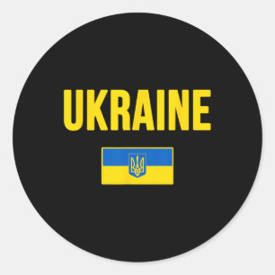 Ukraine Ukrainische Flagge 3 Runder Aufkleber