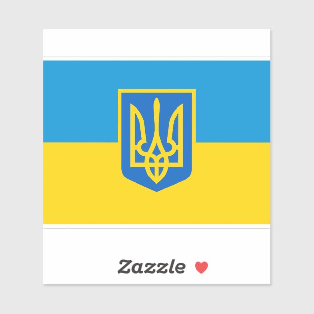 Ukraine, ukrainische Flagge Aufkleber (Blatt)
