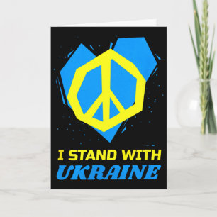 Ukraine Ukrainische Flagge Frieden Ich stehe mit U Karte