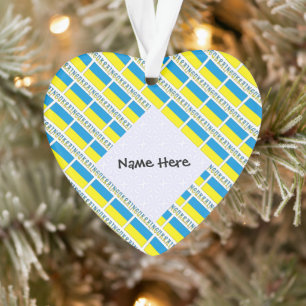 Ukraine Ukrainische Flagge gekachelt schwarze Pers Ornament