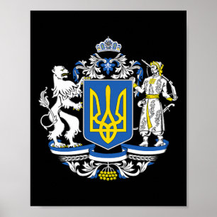 Ukraine Ukrainische Flagge Traditionell  Poster