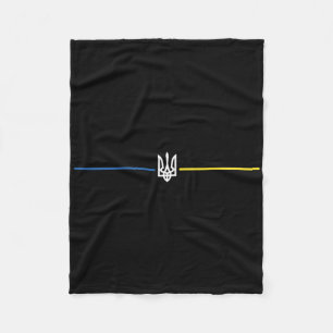Ukraine Ukrainische Flagge Tryzub Militär Fleecedecke