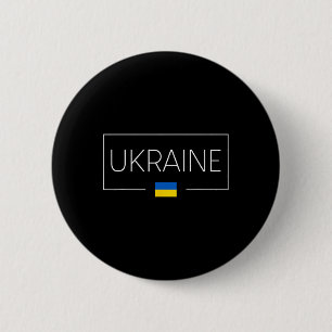 Ukraine Ukrainische Flagge Zelensky Tryzub Militär Button