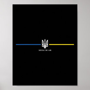 Ukraine Ukrainische Flagge Zelensky Tryzub Militär Poster