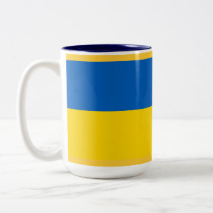 UKRAINE Ukrainische Flagge Zweifarbige Tasse