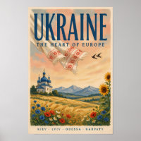 Ukraine Ukrainische Landschaft Illustration Reise