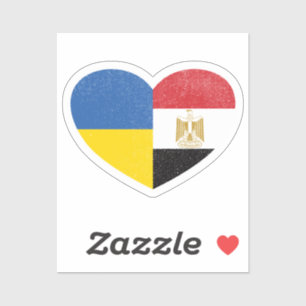 Ukraine Ukrainisches Ägypten Flagge der ägyptische Aufkleber