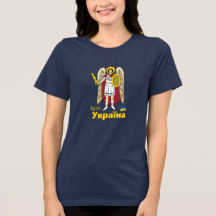 Ukraine und Kiew-Stadtmatte für Waffen, ukrainisch Tri-Blend Shirt