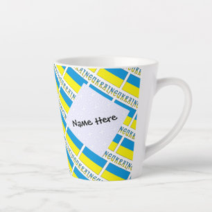 Ukraine und ukrainische Flagge gekachelt personali Milchtasse