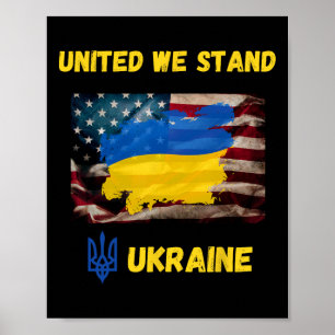 Ukraine United We Do Stand Amerikanische Freundsch Poster