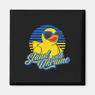 Ukraine Unterstützen Gummiente Ukrainische Flagge  Magnet